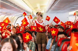 Những chuyến bay Vietjet mang cờ đỏ sao vàng rực rỡ khắp trong ngoài nước Quốc khánh 2/9