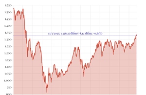 Phiên 13/3/2025: VN-Index giảm hơn 8 điểm