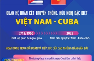 Quan hệ đoàn kết truyền thống, hữu nghị đặc biệt Việt Nam - Cuba