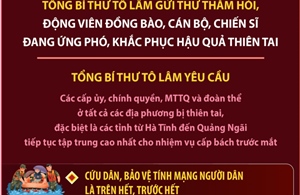 Tổng Bí thư Tô Lâm gửi Thư động viên lực lượng đang ứng phó, khắc phục hậu quả thiên tai