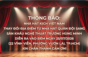 Thông báo thay đổi địa điểm tổ chức biểu diễn vở kịch ‘Ngược chiều bình an’ tại TP Hồ Chí Minh