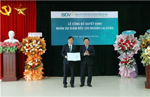 Công bố quyết định bổ nhiệm Giám đốc BIDV Chi nhánh Lai Châu
