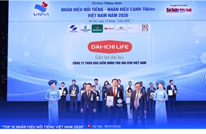 Dai-ichi Life Việt Nam được vinh danh ‘Top 10 Nhãn hiệu nổi tiếng Việt Nam 2026’