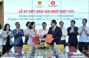 Vingroup và Bộ Nông nghiệp và Môi trường hợp tác toàn diện để cải thiện chất lượng không khí và tăng trưởng xanh