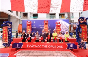 Vinhomes và SAMTY tổ chức lễ cất nóc 4 tòa tháp The Opus One