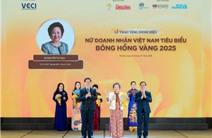 Chủ tịch Tập đoàn BRG lần thứ 6 được vinh danh TOP 10 ‘Nữ doanh nhân Việt Nam tiêu biểu - Bông hồng Vàng 2025’