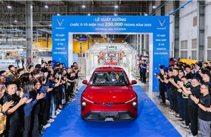 Nhà máy VinFast Hải Phòng xuất xưởng chiếc ô tô điện thứ 200.000 trong năm 2025