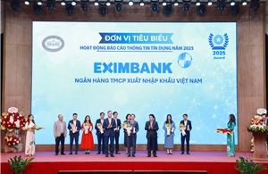 Eximbank được vinh danh là tổ chức tín dụng tiêu biểu trong hoạt động thông tin tín dụng năm 2025