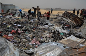 IDF nghi ngờ nguyên nhân gây ra vụ nổ chết người tại khu lều trại ở Rafah