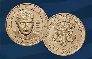 Đồng xu 1 USD mang hình Tổng thống Trump hết hàng chỉ vài giờ sau mở bán