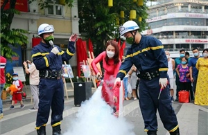 Định kỳ tổ chức tập huấn phương án xử lý tình huống cháy, nổ đối với khu dân cư