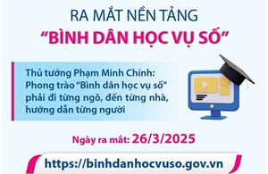 Ra mắt nền tảng &#39;Bình dân học vụ số&#39;