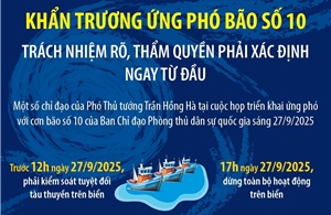 Khẩn trương ứng phó bão số 10: Trách nhiệm rõ, thẩm quyền phải xác định ngay từ đầu