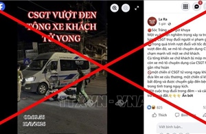 Bác bỏ thông tin sai sự thật về xe của lực lượng Cảnh sát giao thông gây tai nạn 