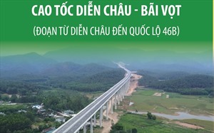 Đưa vào khai thác dự án cao tốc Diễn Châu - Bãi Vọt (đoạn từ Diễn Châu đến Quốc lộ 46B)
