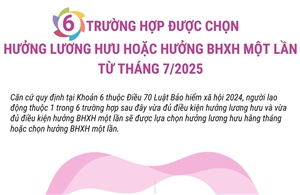 Sáu trường hợp người lao động được phép lựa chọn hưởng lương hưu hoặc hưởng BHXH một lần từ tháng 7/2025