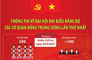 Thông tin về Đại hội đại biểu Đảng bộ các cơ quan Đảng Trung ương lần thứ nhất