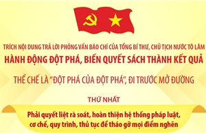 Thể chế là 'đột phá của đột phá', đi trước mở đường