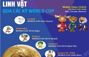 Linh vật qua các kỳ World Cup