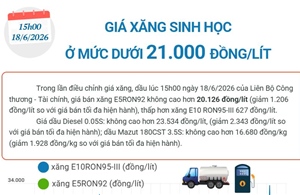 Giá xăng sinh học ở mức dưới 21.000 đồng/lít