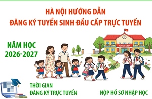 Hà Nội: Hướng dẫn đăng ký tuyển sinh đầu cấp trực tuyến năm học 2026 - 2027