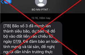Lỗi kỹ thuật khiến nhiều người dân nhận tin nhắn cảnh báo bão từ năm 2024