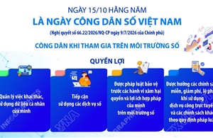 Ngày 15/10 hàng năm là Ngày Công dân số Việt Nam