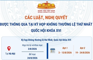 Các luật, nghị quyết được thông qua tại Kỳ họp không thường lệ thứ Nhất, Quốc hội khóa XVI