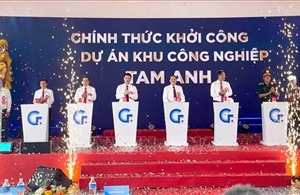 Khởi công Dự án Đầu tư xây dựng kinh doanh kết cấu hạ tầng Khu công nghiệp Tam Anh 1