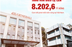 Generali Việt Nam tăng vốn điều lệ lên 8.202,6 tỷ đồng