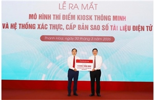 Agribank đồng hành triển khai mô hình Kiosk hành chính công thông minh tại Thanh Hóa