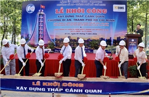 Khởi công xây dựng công trình Tháp cảnh quan phường Dĩ An