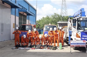 Ngành điện TP Hồ Chí Minh diễn tập nâng cao năng lực ứng phó thiên tai và cứu nạn cứu hộ 