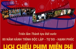 Lịch chiếu phim miễn phí đợt 2 tại Triển lãm Thành tựu đất nước