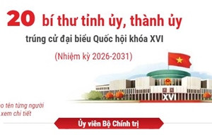 Thông tin chi tiết về 20 bí thư tỉnh ủy, thành ủy trúng cử đại biểu Quốc hội khóa XVI
