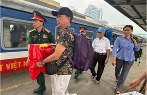 Ngành đường sắt miễn phí 2 vé tàu cho thân nhân đi cùng khi vận chuyển hài cốt liệt sĩ