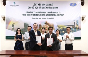 Dự án tổ hợp tái chế nhựa Stavian nhận giấy chứng nhận đăng ký đầu tư