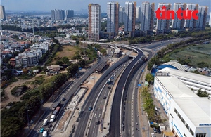 TP Hồ Chí Minh: Cận cảnh cầu vượt N3 nút giao An Phú sẵn sàng thông xe dịp 30/4