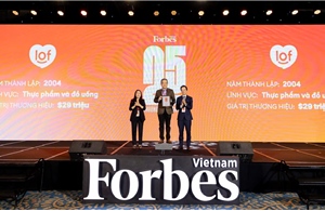 Công ty CP Sữa Quốc tế LOF vào top 25 thương hiệu dẫn đầu của Forbes Việt Nam