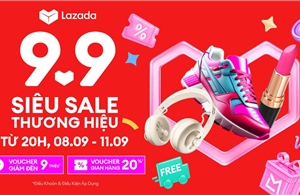 Lazada tung voucher đến 9 triệu đồng dịp 9.9