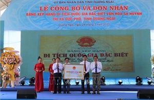 Đón nhận Bằng xếp hạng Di tích Quốc gia đặc biệt Văn hóa Sa Huỳnh