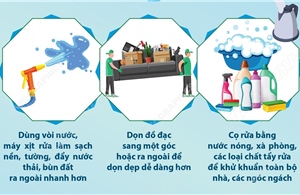 Vệ sinh nhà sau mưa bão