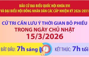 Cử tri cần lưu ý thời gian bỏ phiếu trong ngày Chủ Nhật 15/3/2026
