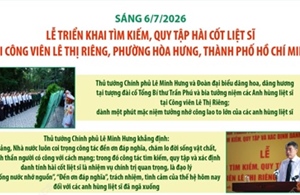 TP Hồ Chí Minh: Lễ triển khai tìm kiếm, quy tập hài cốt liệt sĩ tại Công viên Lê Thị Riêng