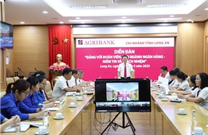 Agribank Chi nhánh tỉnh Long An tổ chức diễn đàn "Đảng với đoàn viên, người lao động - Niềm tin và trách nhiệm”