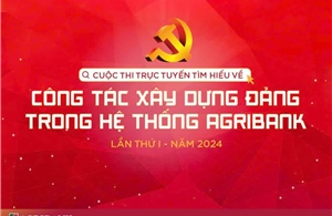 Đảng ủy Agribank tổ chức thi trực tuyến về công tác xây dựng Đảng trong hệ thống năm 2024