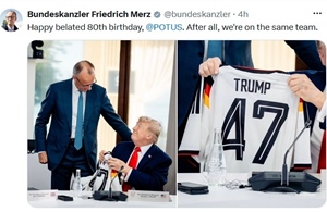 Thủ tướng Đức tặng quà sinh nhất bất ngờ cho Tổng thống Trump 