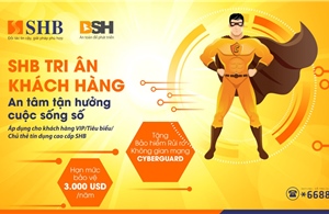 SHB tặng khách hàng cao cấp bảo hiểm an ninh mạng CyberGuard với hạn mức 3.000 USD/năm
