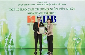 SHB lần thứ 4 được vinh danh trong TOP 10 doanh nghiệp có Báo cáo thường niên tốt nhất ngành Tài chính