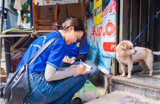 TP Hồ Chí Minh: Sinh viên thú y &#39;đi từng ngõ, gõ từng nhà&#39; tiêm phòng dại cho chó mèo